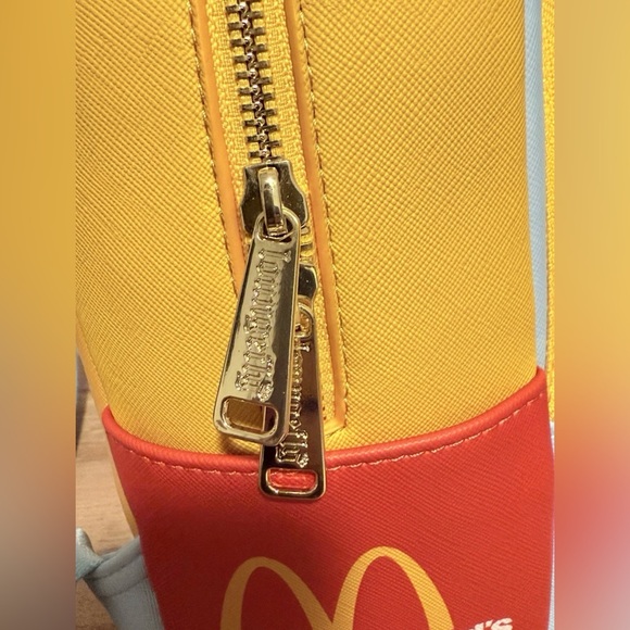 McDonald's Vintage Fry Kids Triple Pocket Mini Backpack Loungefly - Picture 5 of 12